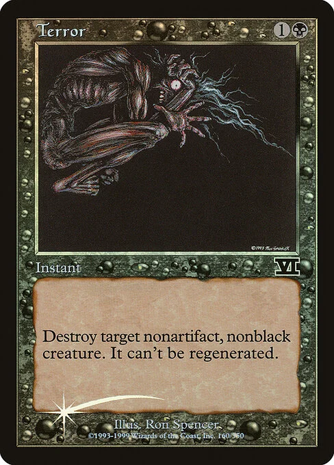 Terror, carta Magic di tipo Instant illustrata da Ron Spencer
