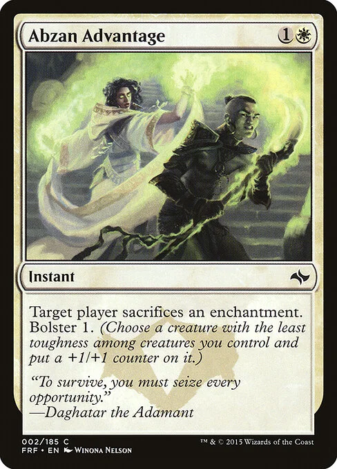 Abzan Advantage, carta Magic di tipo Instant illustrata da Winona Nelson