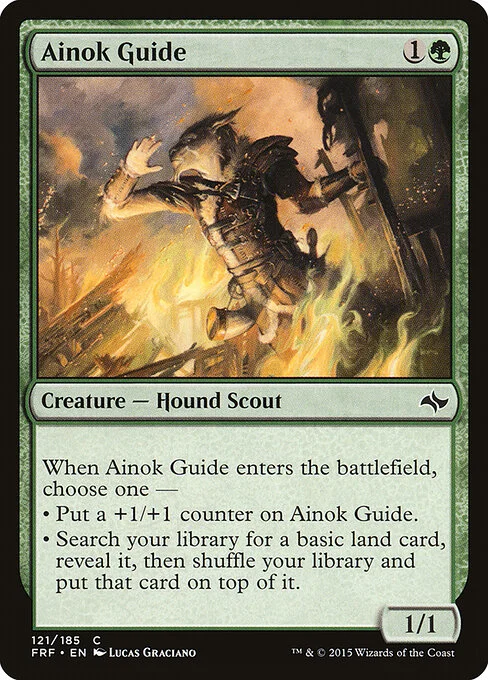 Ainok Guide, carta Magic di tipo Creature — Dog Scout illustrata da Lucas Graciano