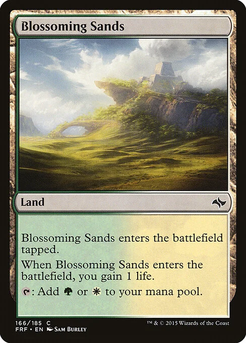Blossoming Sands, carta Magic di tipo Land illustrata da Sam Burley