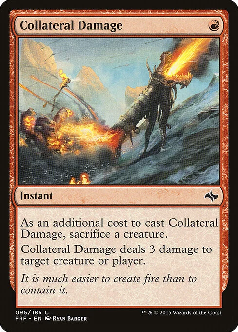 Collateral Damage, carta Magic di tipo Instant illustrata da Ryan Barger