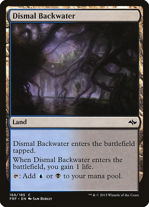 Dismal Backwater, carta Magic di tipo Land illustrata da Sam Burley