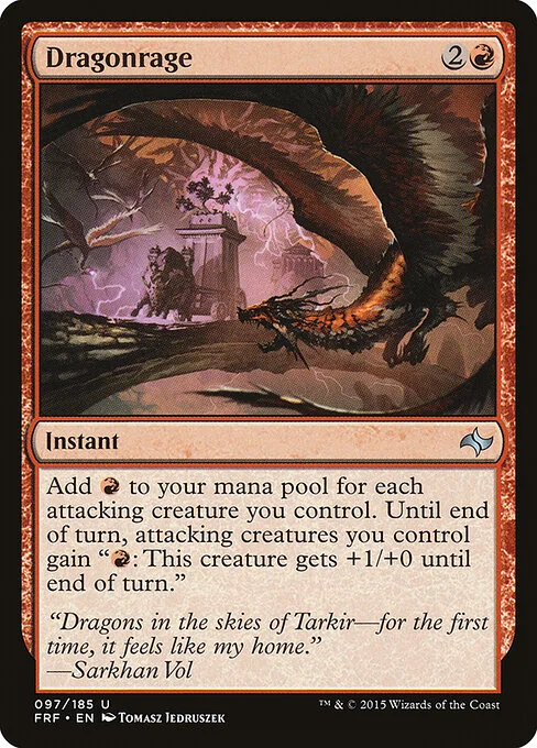 Dragonrage, carta Magic di tipo Instant illustrata da Tomasz Jedruszek