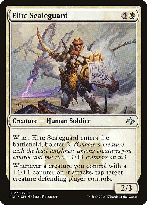 Elite Scaleguard, carta Magic di tipo Creature — Human Soldier illustrata da Steve Prescott