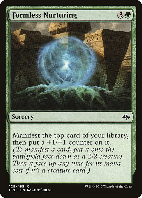 Formless Nurturing, carta Magic di tipo Sorcery illustrata da Cliff Childs