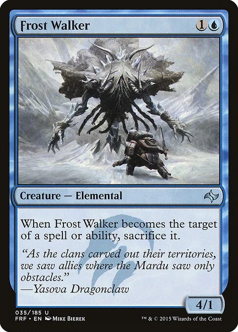 Frost Walker, carta Magic di tipo Creature — Elemental illustrata da Mike Bierek