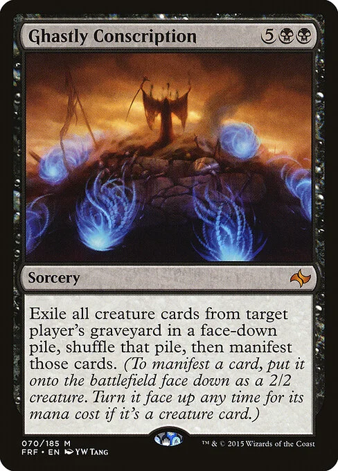 Ghastly Conscription, carta Magic di tipo Sorcery illustrata da YW Tang