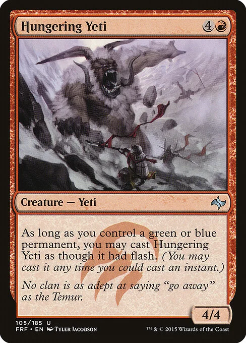 Hungering Yeti, carta Magic di tipo Creature — Yeti illustrata da Tyler Jacobson