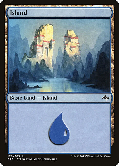 Island, carta Magic di tipo Basic Land — Island illustrata da Florian de Gesincourt