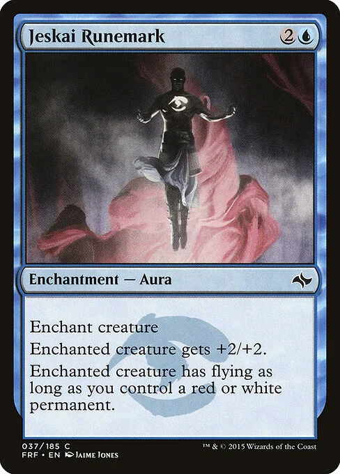 Jeskai Runemark, carta Magic di tipo Enchantment — Aura illustrata da Jaime Jones
