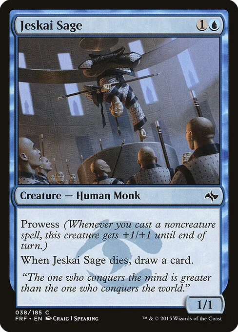 Jeskai Sage, carta Magic di tipo Creature — Human Monk illustrata da Craig J Spearing