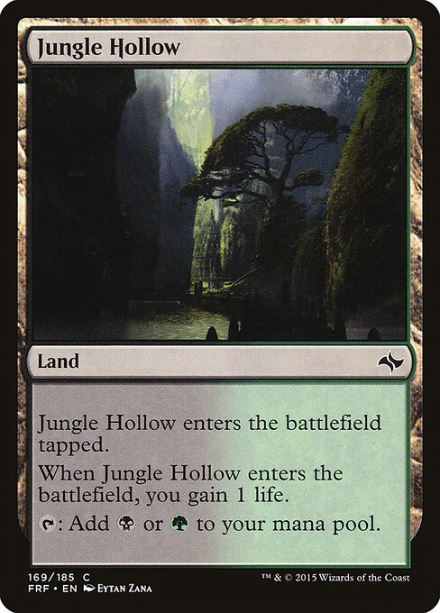 Jungle Hollow, carta Magic di tipo Land illustrata da Eytan Zana