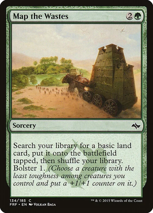 Map the Wastes, carta Magic di tipo Sorcery illustrata da Volkan Baǵa