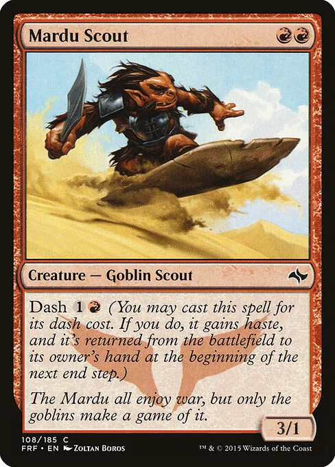 Mardu Scout, carta Magic di tipo Creature — Goblin Scout illustrata da Zoltan Boros