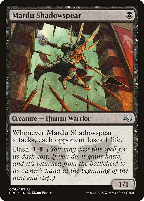 Mardu Shadowspear, carta Magic di tipo Creature — Human Warrior illustrata da Mark Poole