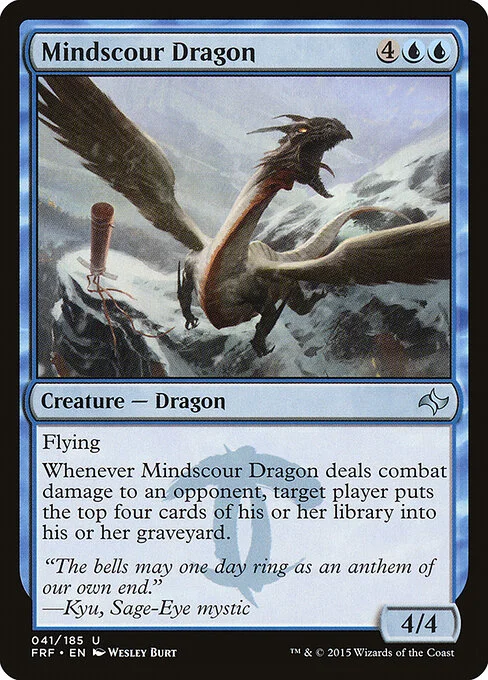 Mindscour Dragon, carta Magic di tipo Creature — Dragon illustrata da Wesley Burt