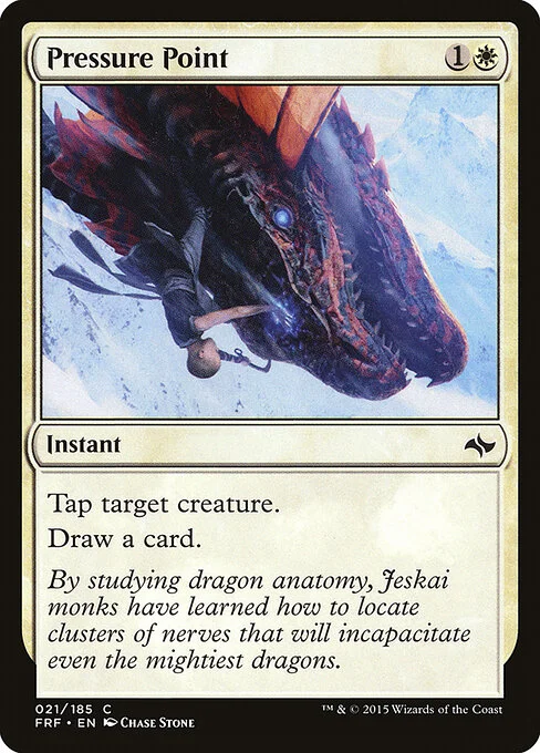 Pressure Point, carta Magic di tipo Instant illustrata da Chase Stone