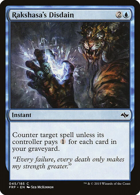 Rakshasa's Disdain, carta Magic di tipo Instant illustrata da Seb McKinnon