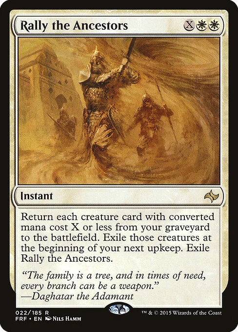 Rally the Ancestors, carta Magic di tipo Instant illustrata da Nils Hamm
