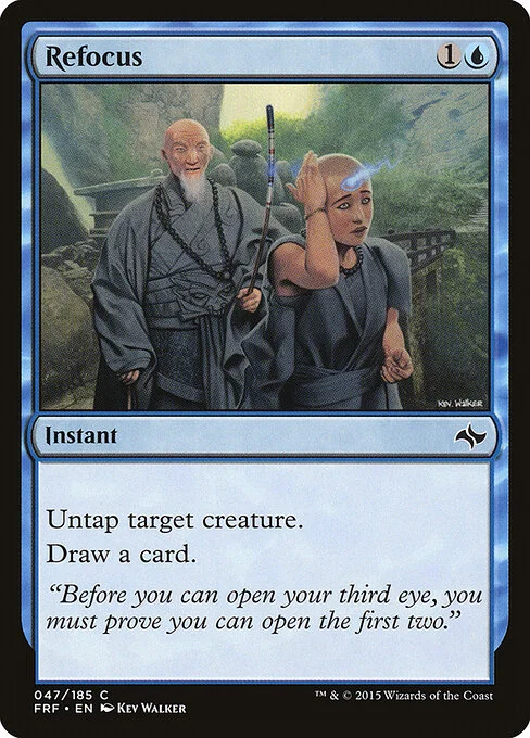 Refocus, carta Magic di tipo Instant illustrata da Kev Walker