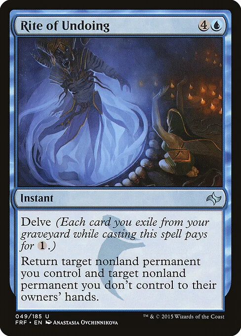 Rite of Undoing, carta Magic di tipo Instant illustrata da Anastasia Ovchinnikova