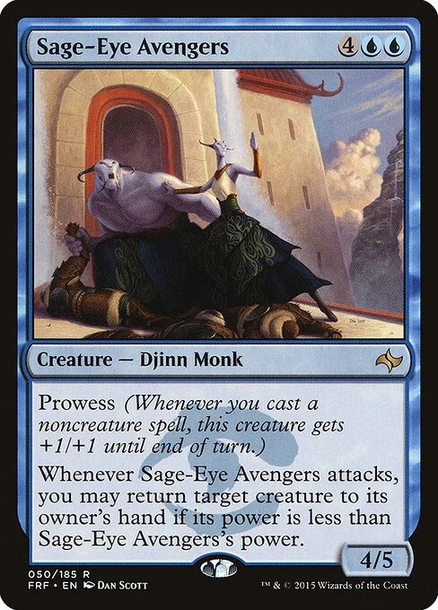 Sage-Eye Avengers, carta Magic di tipo Creature — Djinn Monk illustrata da Dan Murayama Scott