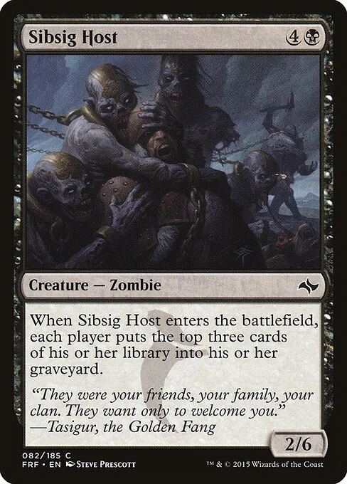 Sibsig Host, carta Magic di tipo Creature — Zombie illustrata da Steve Prescott
