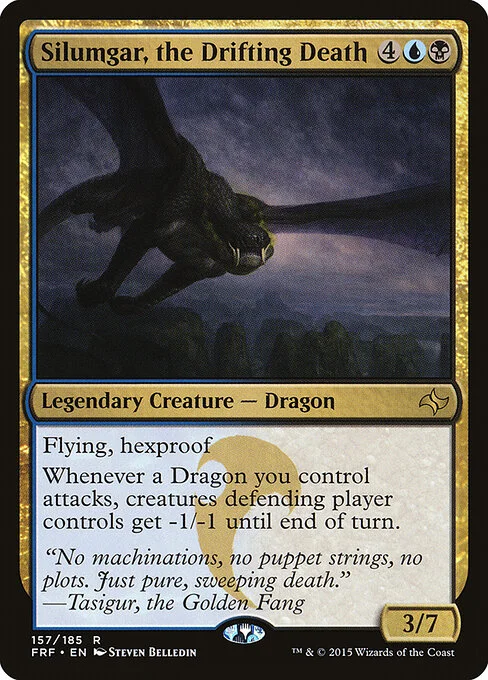Silumgar, the Drifting Death, carta Magic di tipo Legendary Creature — Dragon illustrata da Steven Belledin