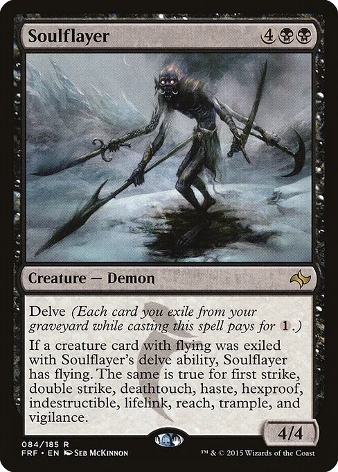 Soulflayer, carta Magic di tipo Creature — Demon illustrata da Seb McKinnon