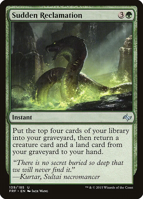 Sudden Reclamation, carta Magic di tipo Instant illustrata da Jack Wang