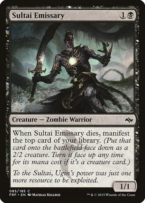 Sultai Emissary, carta Magic di tipo Creature — Zombie Warrior illustrata da Mathias Kollros