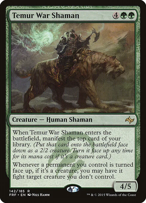 Temur War Shaman, carta Magic di tipo Creature — Human Shaman illustrata da Nils Hamm