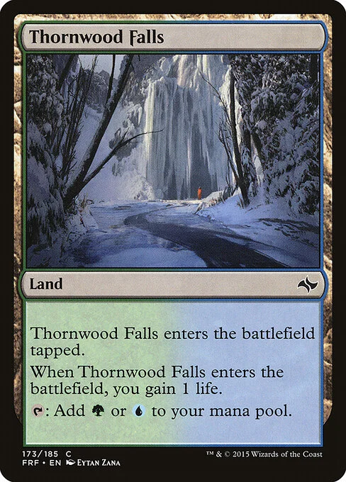 Thornwood Falls, carta Magic di tipo Land illustrata da Eytan Zana