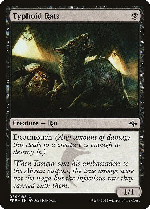 Typhoid Rats, carta Magic di tipo Creature — Rat illustrata da Dave Kendall