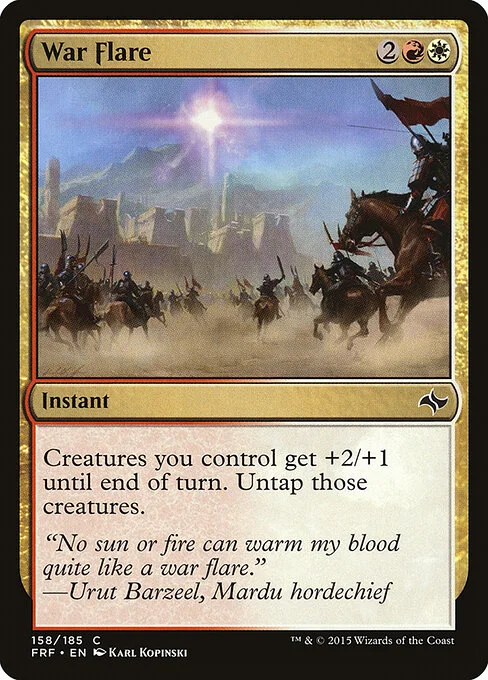 War Flare, carta Magic di tipo Instant illustrata da Karl Kopinski