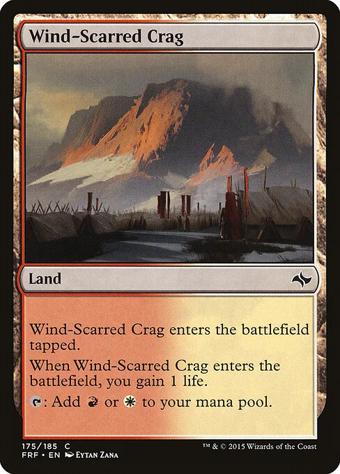 Wind-Scarred Crag, carta Magic di tipo Land illustrata da Eytan Zana
