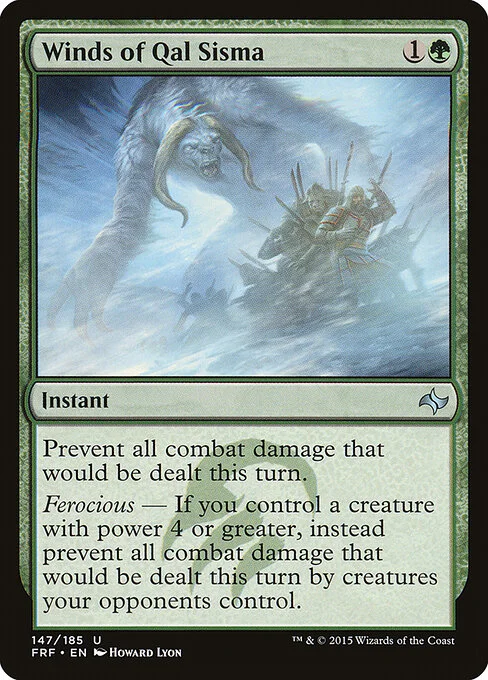 Winds of Qal Sisma, carta Magic di tipo Instant illustrata da Howard Lyon