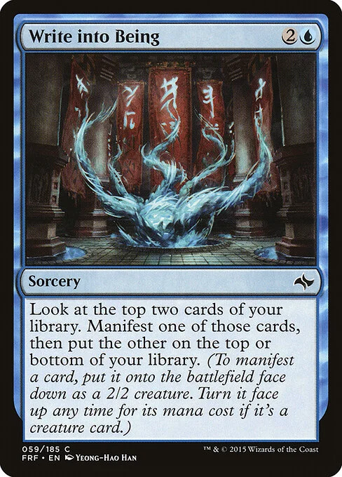Write into Being, carta Magic di tipo Sorcery illustrata da Yeong-Hao Han