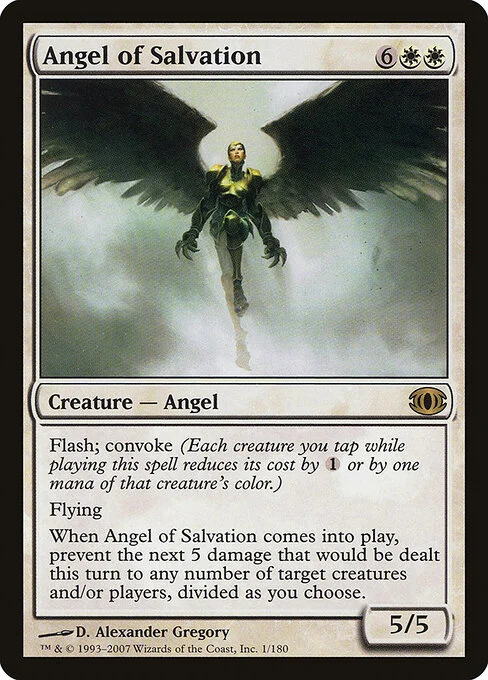 Angel of Salvation, carta Magic di tipo Creature — Angel illustrata da D. Alexander Gregory