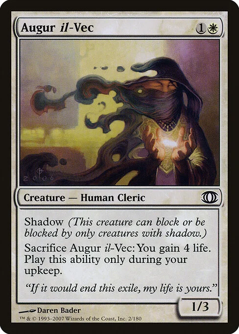 Augur il-Vec, carta Magic di tipo Creature — Human Cleric illustrata da Daren Bader