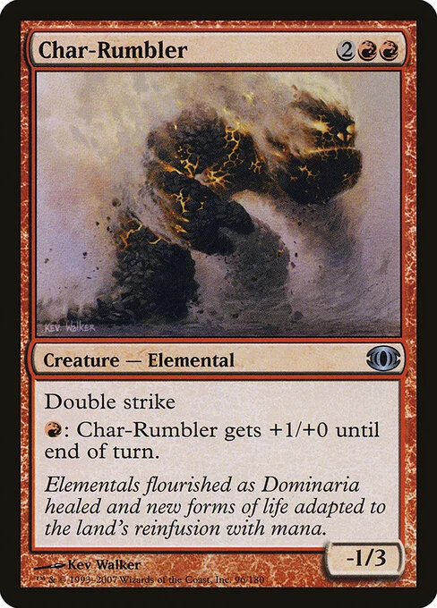 Char-Rumbler, carta Magic di tipo Creature — Elemental illustrata da Kev Walker
