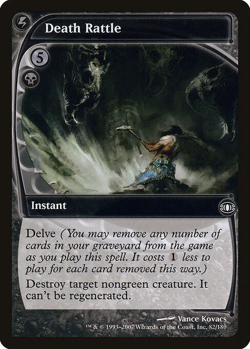 Death Rattle, carta Magic di tipo Instant illustrata da Vance Kovacs