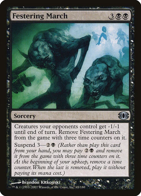 Festering March, carta Magic di tipo Sorcery illustrata da Brandon Kitkouski