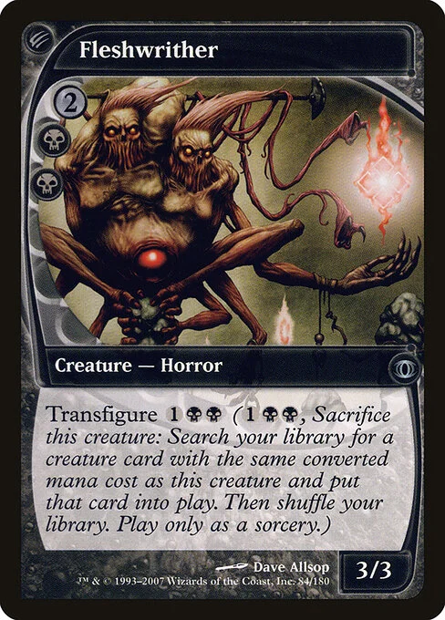 Fleshwrither, carta Magic di tipo Creature — Horror illustrata da Dave Allsop