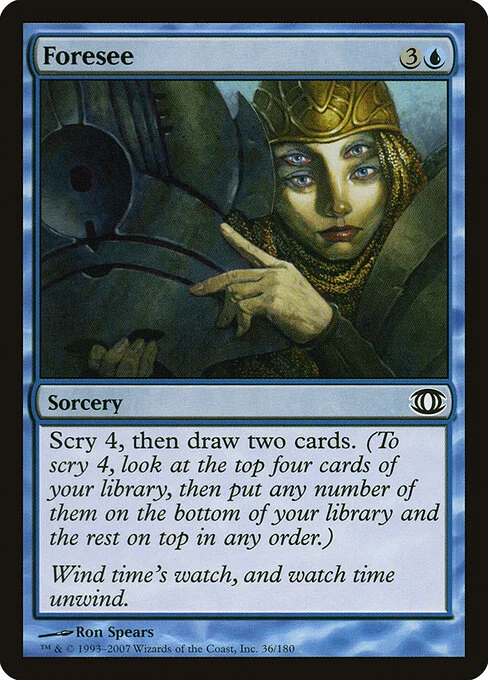 Foresee, carta Magic di tipo Sorcery illustrata da Ron Spears