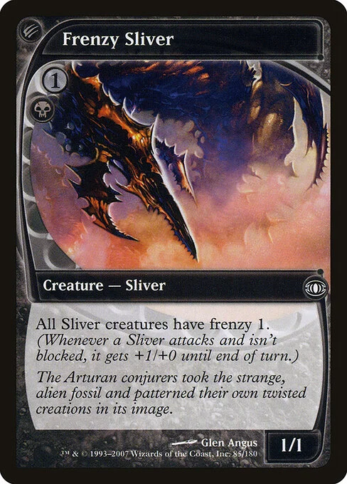 Frenzy Sliver, carta Magic di tipo Creature — Sliver illustrata da Glen Angus