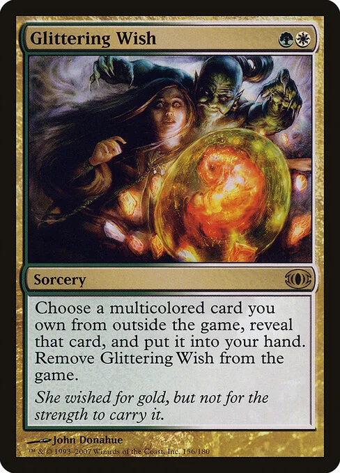 Glittering Wish, carta Magic di tipo Sorcery illustrata da John Donahue