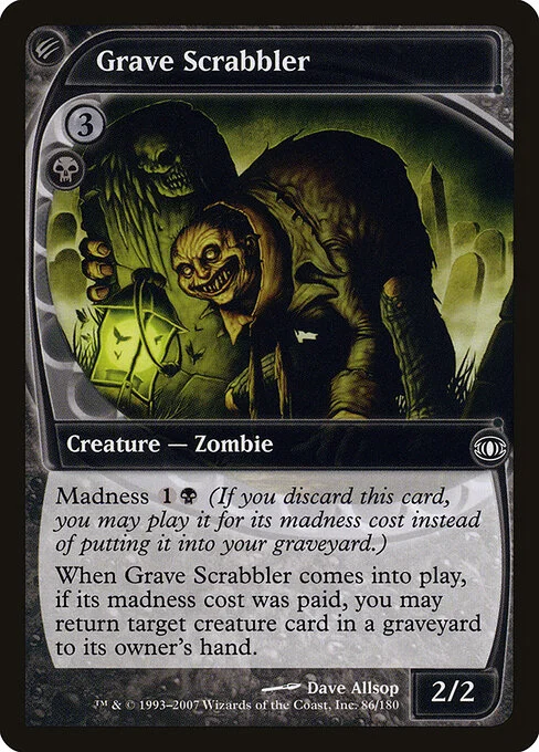 Grave Scrabbler, carta Magic di tipo Creature — Zombie illustrata da Dave Allsop