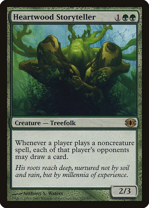 Heartwood Storyteller, carta Magic di tipo Creature — Treefolk illustrata da Anthony S. Waters