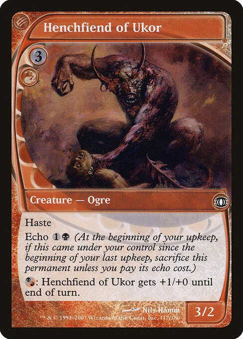 Henchfiend of Ukor, carta Magic di tipo Creature — Ogre illustrata da Nils Hamm